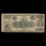 Canada, Bank of British North America, 5 dollars <br /> January 21, 1854