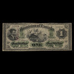 Canada, Dominion of Canada, 1 dollar <br /> July 1, 1870
