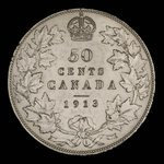 Canada, George V, 50 cents <br /> 1913