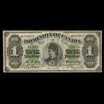 Canada, Dominion of Canada, 1 dollar <br /> June 1, 1878