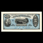 Canada, Bank of Hamilton, 5 dollars <br /> December 1, 1887