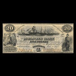 Canada, Molsons Bank, 20 dollars <br /> October 1, 1853