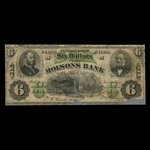 Canada, Molsons Bank, 6 dollars <br /> November 5, 1871