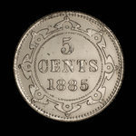 Canada, Victoria, 5 cents <br /> 1885