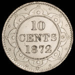 Canada, Victoria, 10 cents <br /> 1872