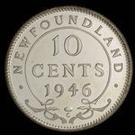Canada, George VI, 10 cents <br /> 1946