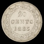 Canada, Victoria, 20 cents <br /> 1885