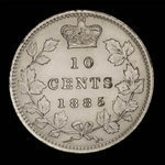 Canada, Victoria, 10 cents <br /> 1885