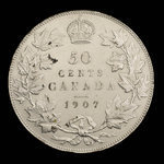 Canada, Edward VII, 50 cents <br /> 1907