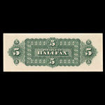 Canada, Province of Canada, 5 dollars <br /> 1867