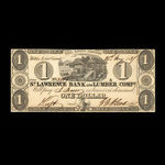 Canada, St. Lawrence Bank & Lumber Company, 1 dollar <br /> May 25, 1837