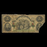 Canada, Metropolitan Bank, 5 dollars <br /> February 1, 1872