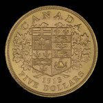 Canada, George V, 5 dollars <br /> 1913