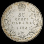 Canada, George V, 50 cents <br /> 1936