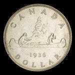 Canada, George V, 1 dollar <br /> 1936