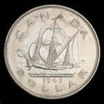 Canada, George VI, 1 dollar <br /> 1949