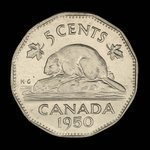 Canada, George VI, 5 cents <br /> 1950
