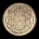 Canada, Elizabeth II, 50 cents <br /> 1958
