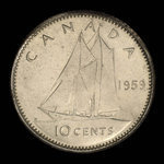 Canada, Elizabeth II, 10 cents <br /> 1959