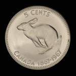 Canada, Elizabeth II, 5 cents <br /> 1967