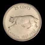 Canada, Elizabeth II, 25 cents <br /> 1967