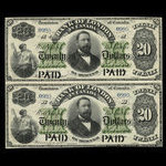 Canada, Bank of London in Canada, 20 dollars <br /> December 1, 1883