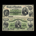 Canada, Bank of London in Canada, 50 dollars <br /> December 1, 1883