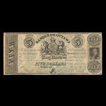 Canada, Bank of Ottawa, 5 dollars <br /> 1838