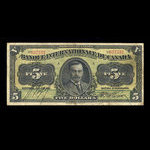Canada, Banque Internationale du Canada, 5 dollars <br /> October 2, 1911