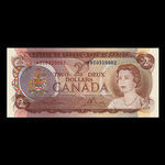 Canada, Bank of Canada, 2 dollars <br /> 1974