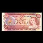 Canada, Bank of Canada, 2 dollars <br /> 1974