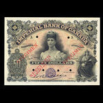 Canada, Imperial Bank of Canada, 50 dollars <br /> January 2, 1907