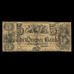 Canada, Quebec Bank, 5 dollars <br /> November 1, 1852