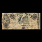 Canada, Banque du Peuple (People's Bank), 2 dollars <br /> October 1, 1839