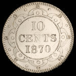 Canada, Victoria, 10 cents <br /> 1870