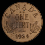 Canada, George V, 1 cent <br /> 1924