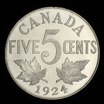 Canada, George V, 5 cents <br /> 1924