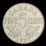 Canada, George V, 5 cents <br /> 1927