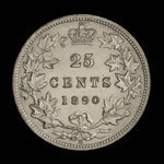 Canada, Victoria, 25 cents <br /> 1890