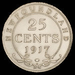 Canada, George V, 25 cents <br /> 1917