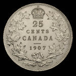 Canada, Edward VII, 25 cents <br /> 1907
