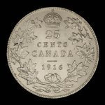 Canada, George V, 25 cents <br /> 1916