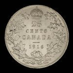 Canada, George V, 25 cents : 1916