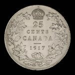 Canada, George V, 25 cents : 1917