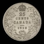 Canada, George V, 25 cents : 1918