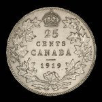 Canada, George V, 25 cents : 1919