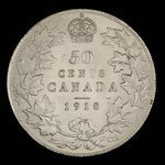 Canada, George V, 50 cents <br /> 1918