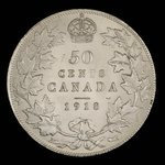 Canada, George V, 50 cents : 1918