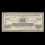 Canada, Bank of British North America, 20 dollars <br /> May 24, 1865