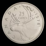 Canada, Elizabeth II, 25 cents <br /> 1978
